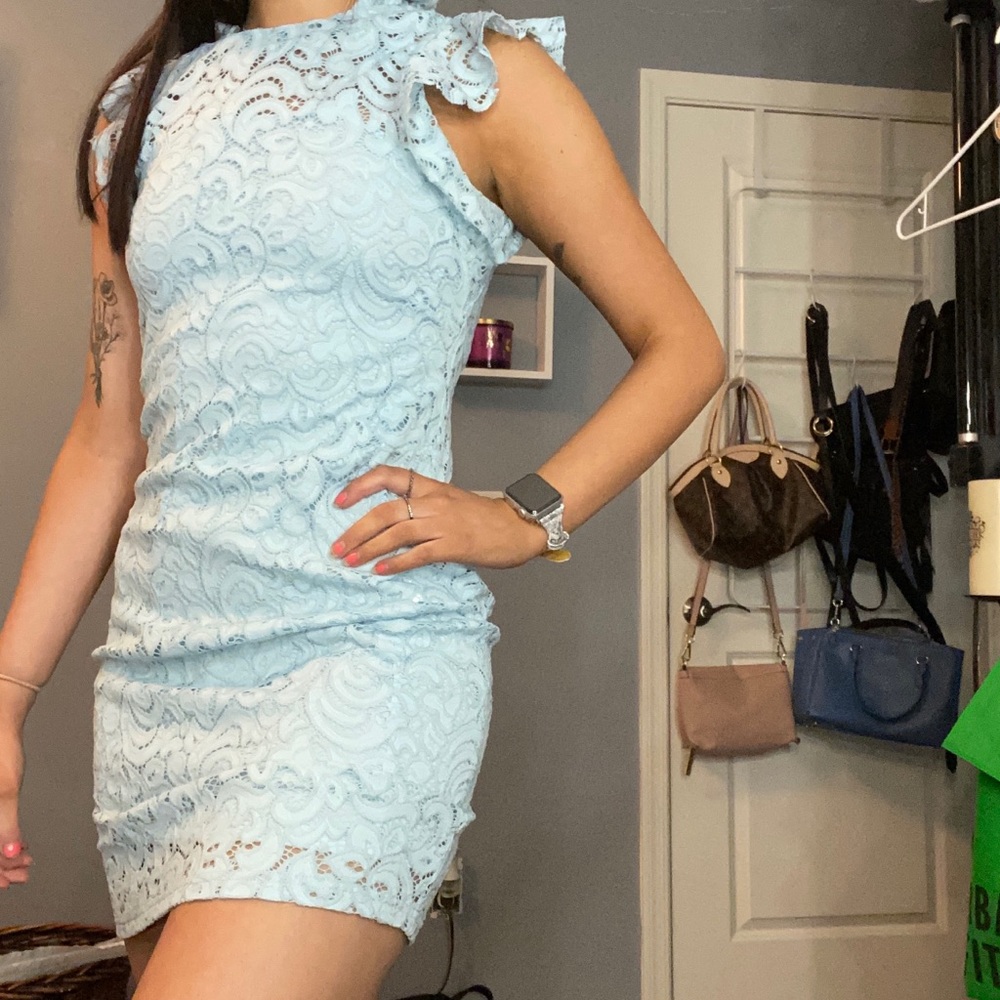 Neiman Marcus light blue dress